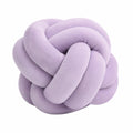Cuscino decorativo a nodo 30 cm in tessuto lilla - morbido per divano e letto
