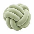 Cuscino decorativo a nodo 35 cm in poliestere verde salvia - morbido per arredo
