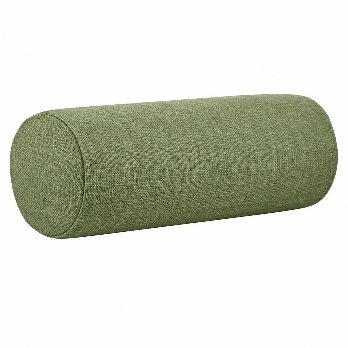 Cuscino cilindrico 20 x 50 cm in tessuto verde - supporto decorativo