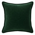 Cuscino decorativo 45 x 45 cm in velluto verde scuro con bordo sagomato
