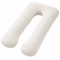 Cuscino gravidanza a U 140 cm in poliestere bianco trapuntato - supporto corpo