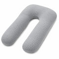 Cuscino a U 70 cm in tessuto grigio per supporto del corpo