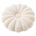 Cuscino decorativo rotondo 45 cm in tessuto bouclé avorio - imbottito stile moderno